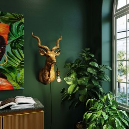Applique Animal Goat doré 45x74cm