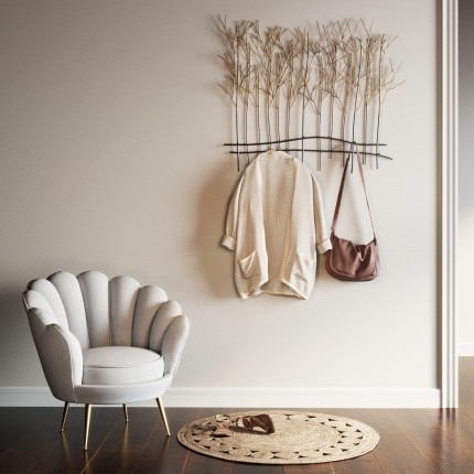 Fauteuil Water Lily velours écru Kare Design