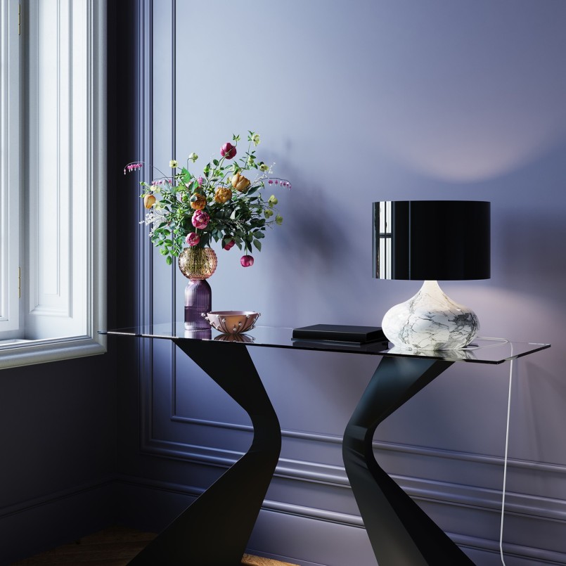 Vase Marvelous Duo jaune violet 31cm