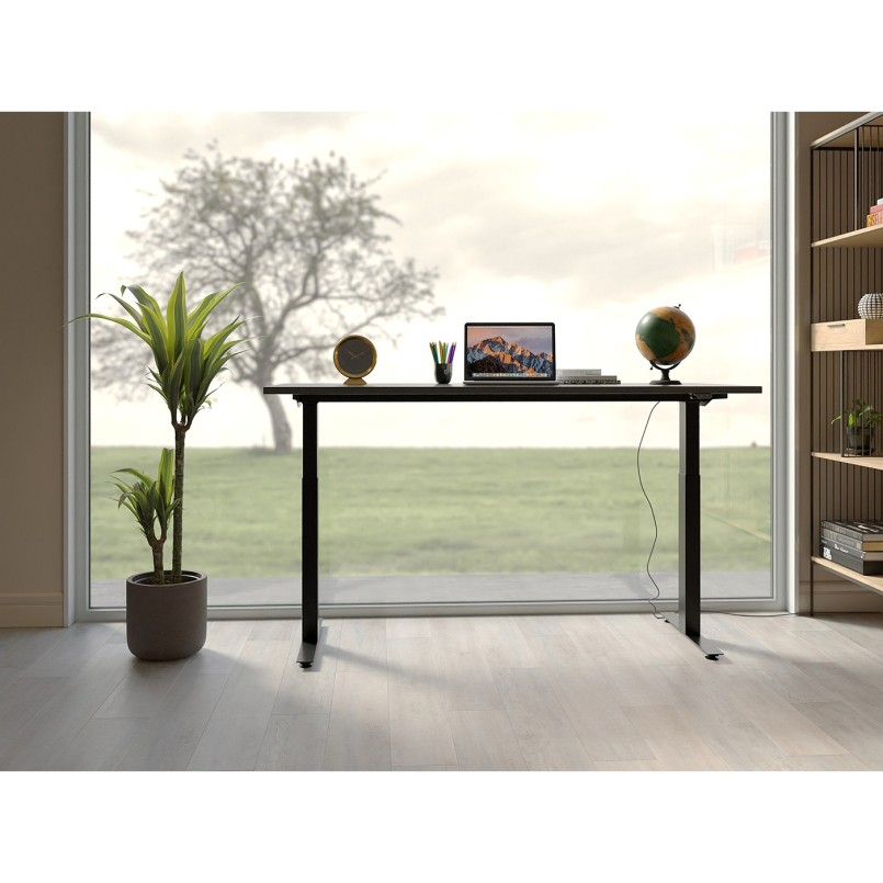 Desk Office Black Black 140x60cm