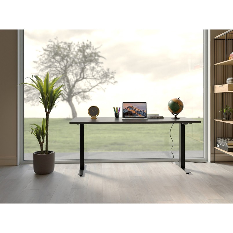 Desk Office Black Black 140x60cm