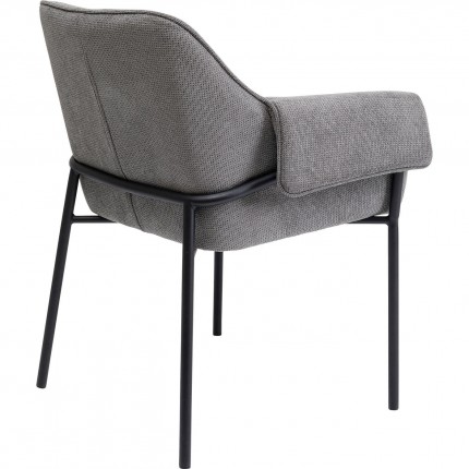Chair with armrests Bess grey Kare Design
