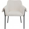 Chaise avec accoudoirs Bess Boucle crème Kare Design