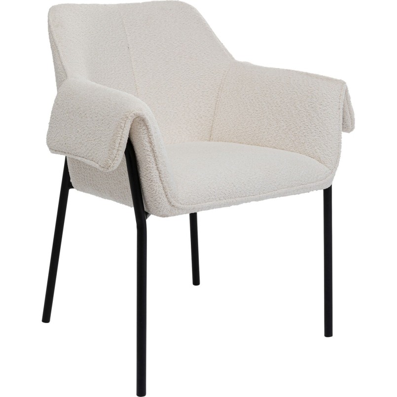 Chaise avec accoudoirs Bess crème Kare Design