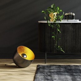 Lampe de sol Apollon Smooth noir Ø35cm