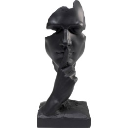 Objet décoratif Quiet Face noir 31cm