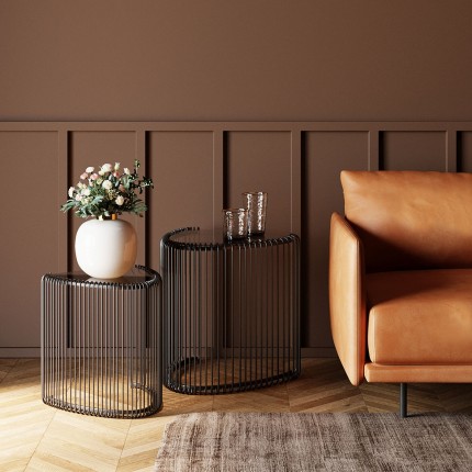 Tables d'appoint triangle Wire noires set de 2 Kare Design Tables d'appoint triangle Wire noires set de 2 Kare Design