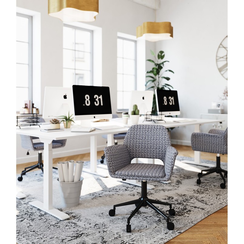 Bureau Office blanc blanc 120x70
