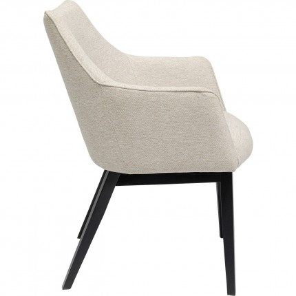 Chair with armrests Modino Cream Kare Design