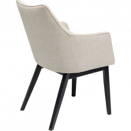 Chair with armrests Modino Cream Kare Design