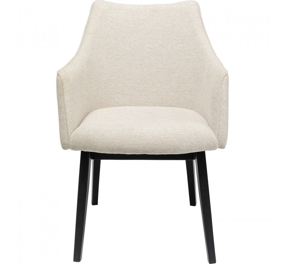 Stoel met armleuning Modino creme Kare Design