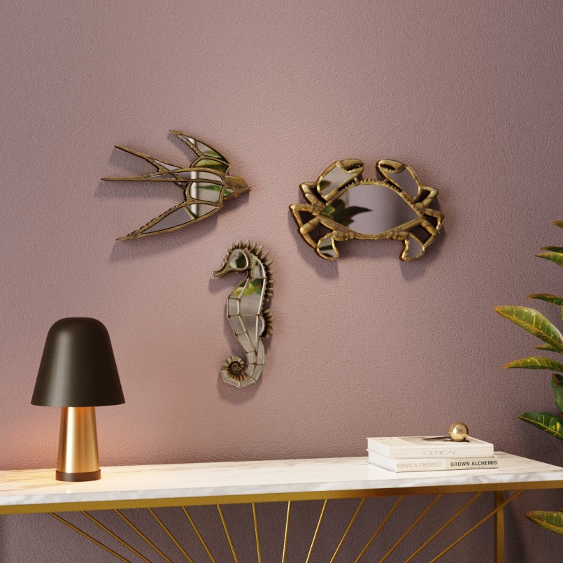 Déco murale Hirondelle Miroir Kare Design