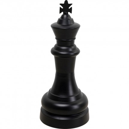 Decoratie schaak koning zwart XL Kare Design
