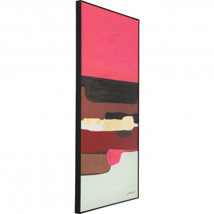Schilderij Abstract Shapes Roze 73x143cm Kare Design
