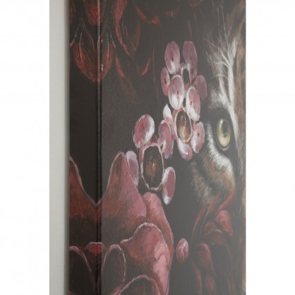 Canvas Picture Tiger Flowers 90x140cm Kare Design
