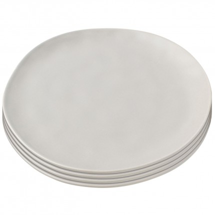 Plate Organic Grey Ø26cm (4/Set) Kare Design
