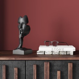 Objet décoratif Quiet Face noir 31cm