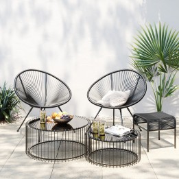 Fauteuil Acapulco noir