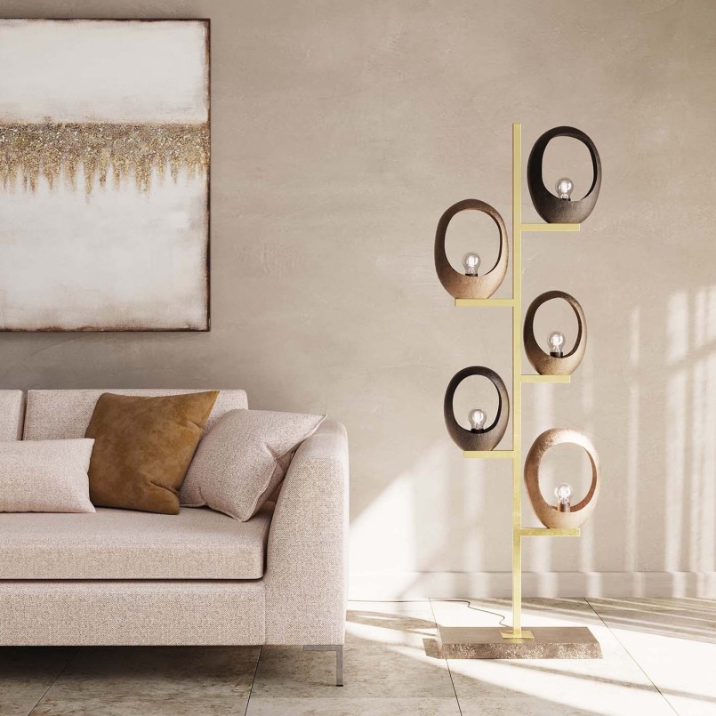 Lampadaire Five Loops 173cm