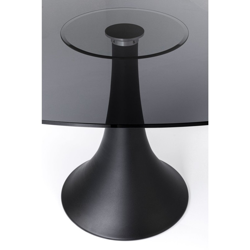 Table Grande Possibilita 180x120cm noire verre fumé Kare Design