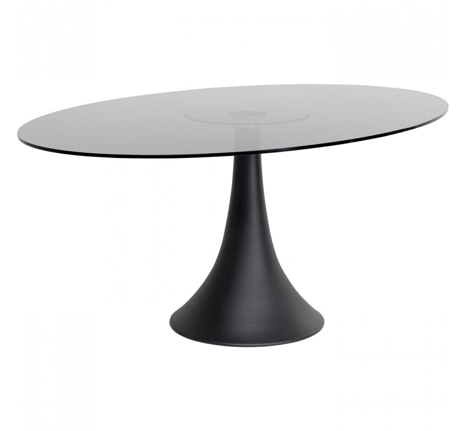 Table Grande Possibilita 180x120cm noire et verre fumé Kare Design