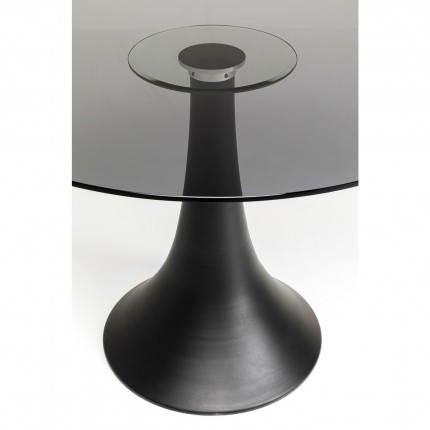 Table Grande Possibilita 110cm Black Smoke Glass Kare Design