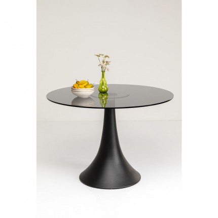 Table Grande Possibilita 110cm Black Smoke Glass Kare Design
