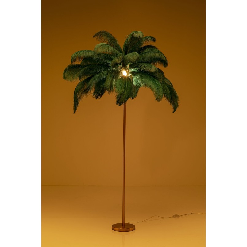Lampadaire plume vert 165cm Kare Design