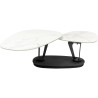 Table basse Franklin 150x58cm effet marbre blanc Kare Design