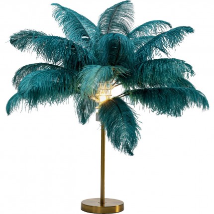 Table lamp feathers green Kare Design