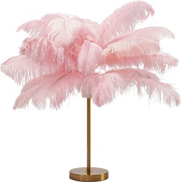Lampe à poser Feather Palm fuchsia 60cm