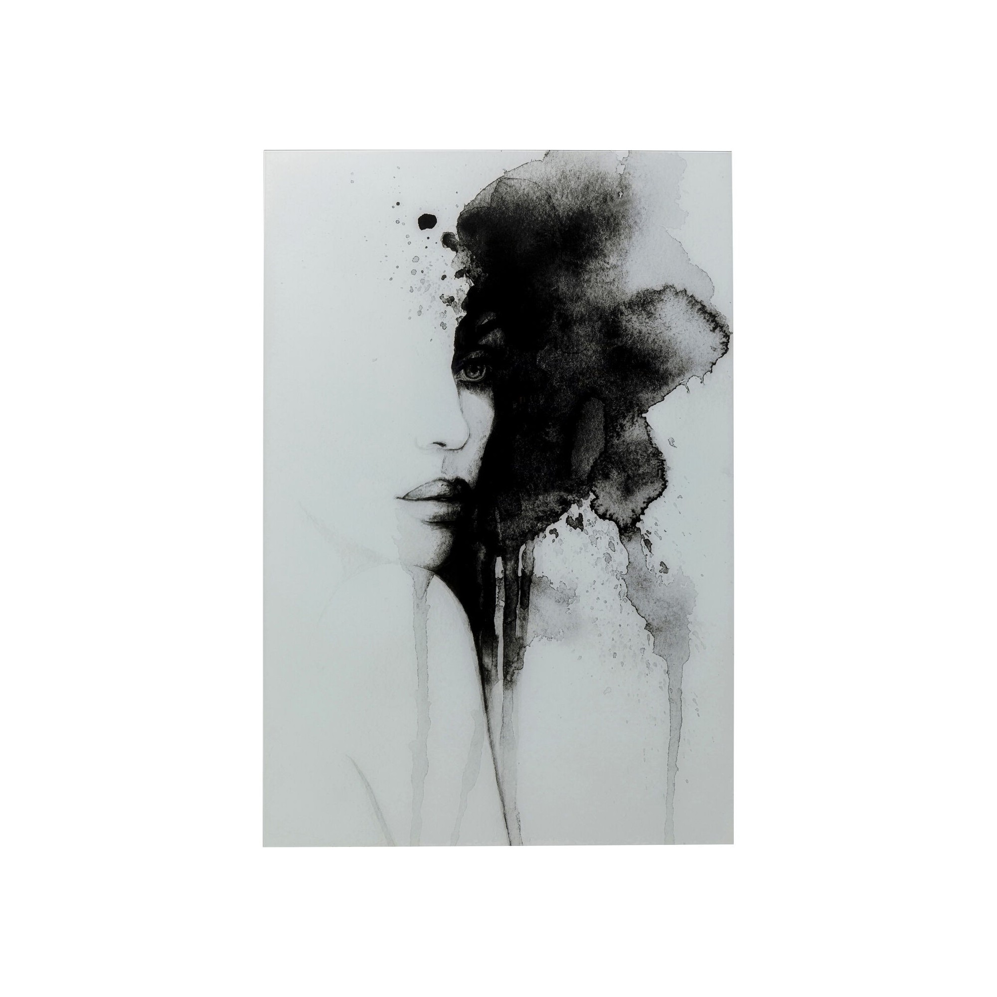 Tableau en verre Smokey Face 100x150cm