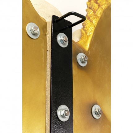 Wanddecoratie vrouw buste gouden vleugels 203x140cm Kare Design