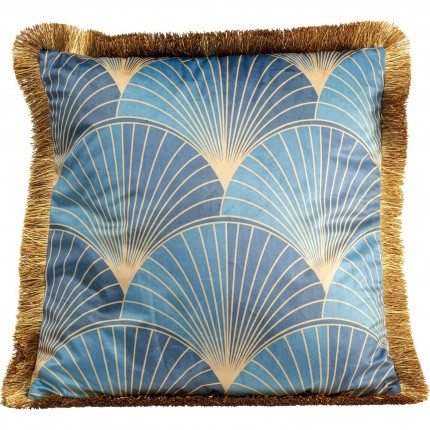 Cushion Fringe  retro blue Kare Design