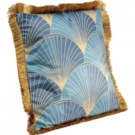 Cushion Fringe  retro blue Kare Design