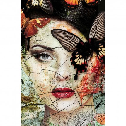 Glass Picture Lady Butterfly 100x150cm Kare Design
