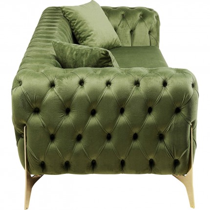 Sofa Bellissima 3-Seater velvet Green Kare Design