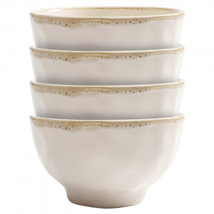 Bowl Organic White Ø15cm (4/Set) Kare Design