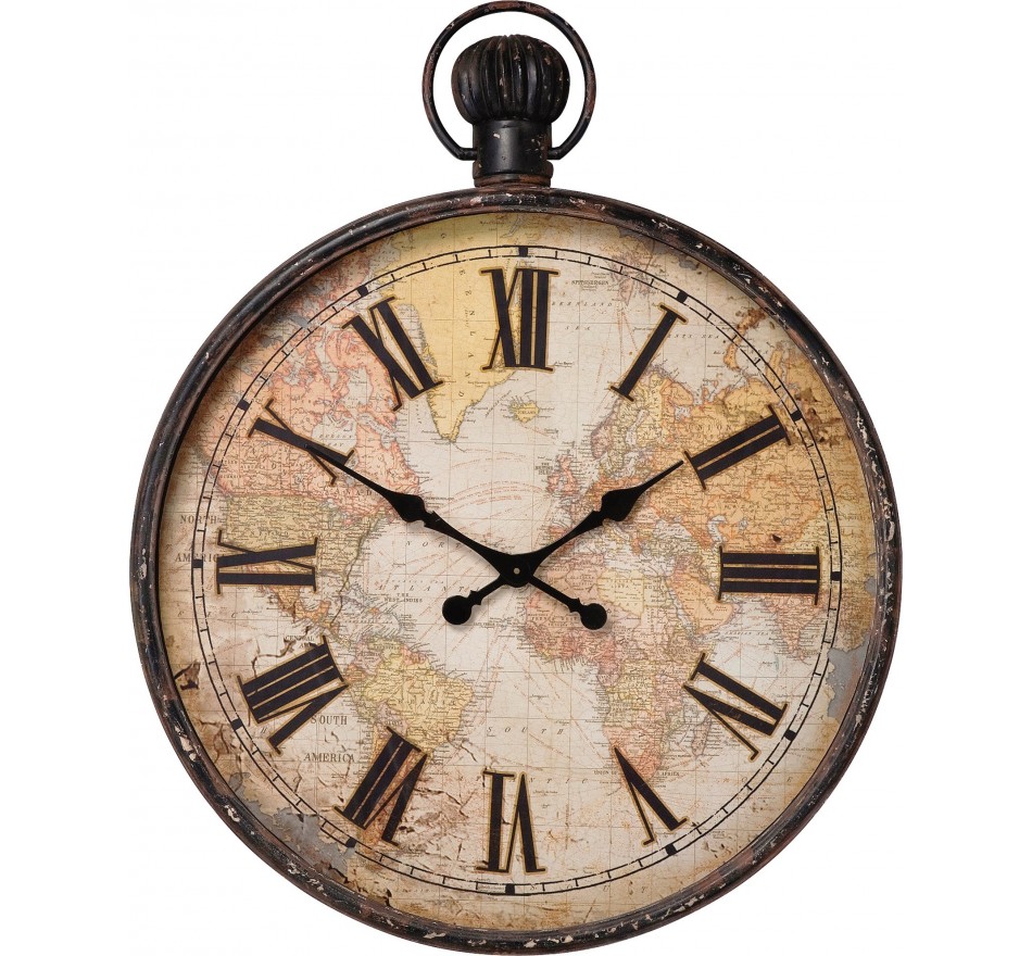 Horloge murale European Map 96cm Kare Design