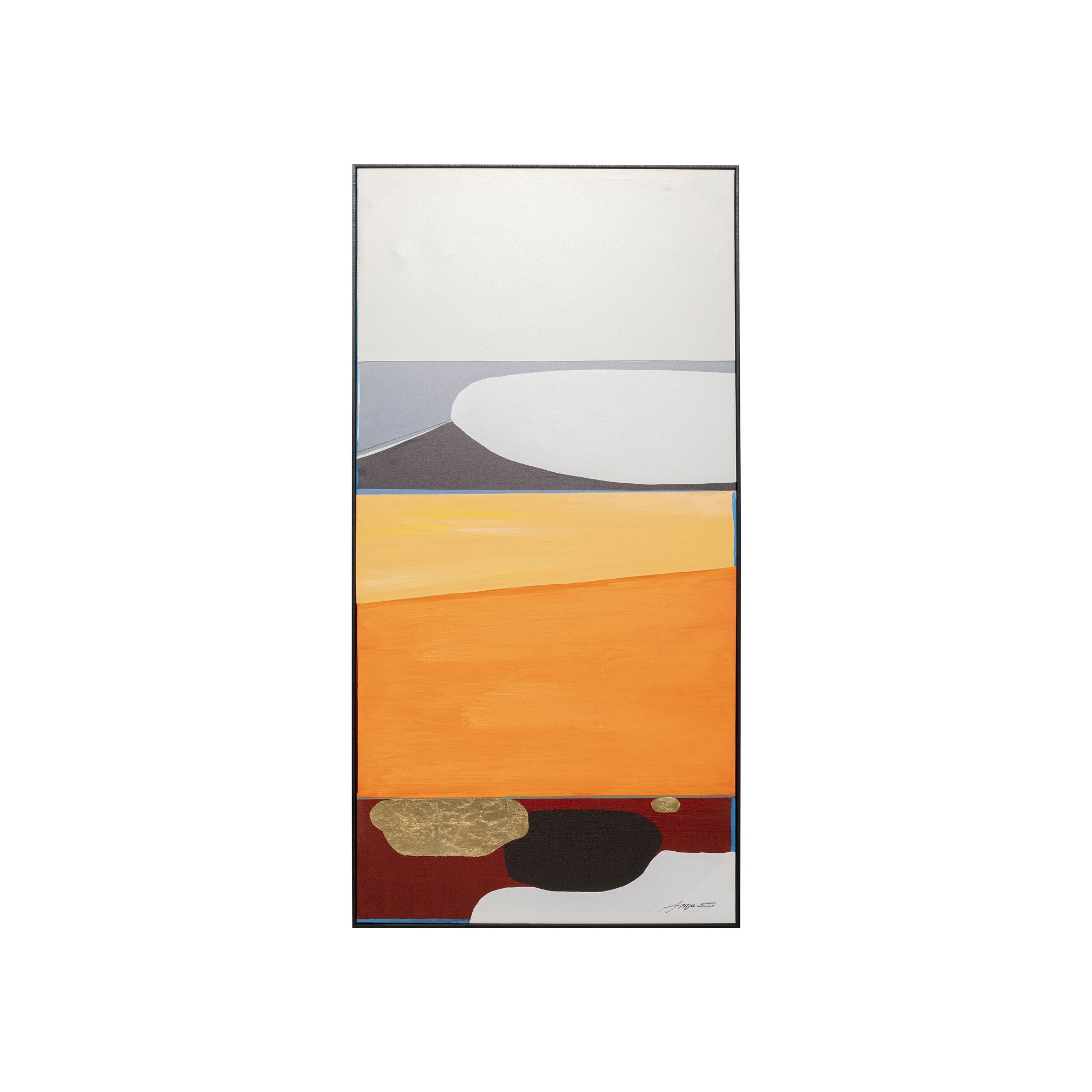 Tableau encadré Abstract Shapes orange 73x143cm