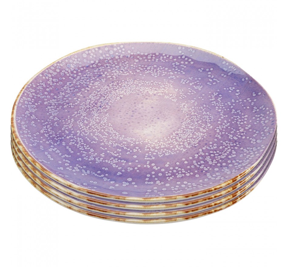Borden Shirley paars Ø26cm (4/Set) Kare Design