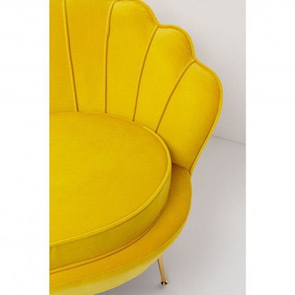 Sofa Water Lily 2-Seater Geel fluweel Goud Kare Design