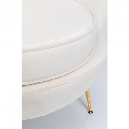 Fauteuil Water Lily fluweel creme Kare Design