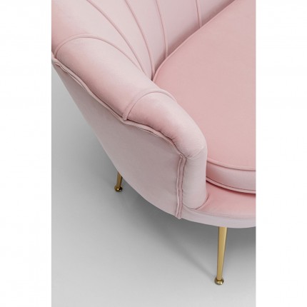 Sofa Water Lily 2-Seater Pink velvet Gold Kare Design