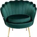 Fauteuil Water Lily velours vert Kare Design