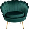 Fauteuil Water Lily velours vert Kare Design