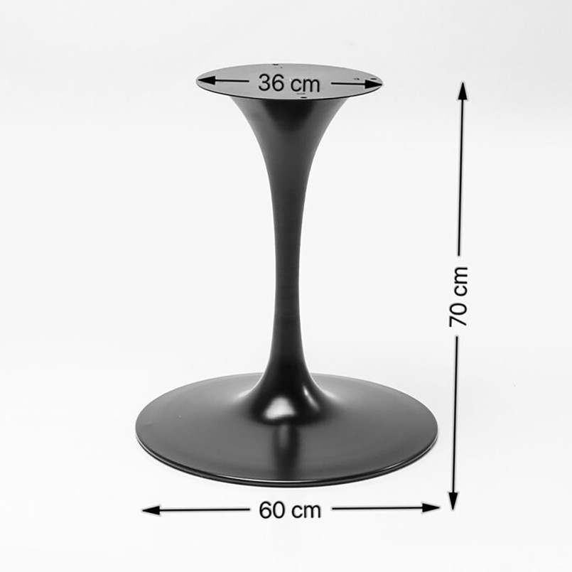 Pied de table Invitation noir Ø60cm