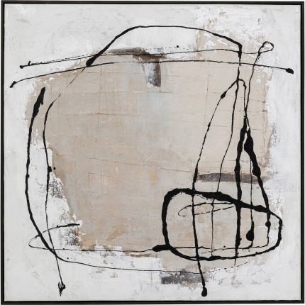 Schilderij Frame Dust 100x100cm grijs Kare Design