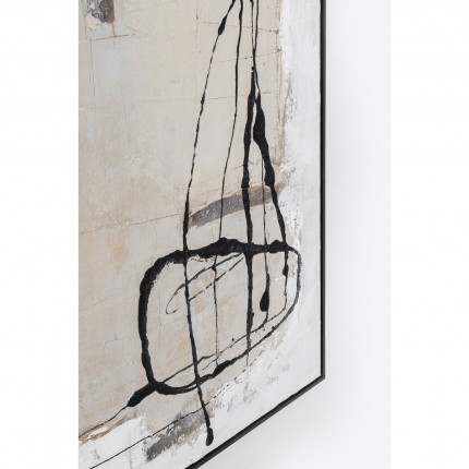 Schilderij Frame Dust 100x100cm grijs Kare Design