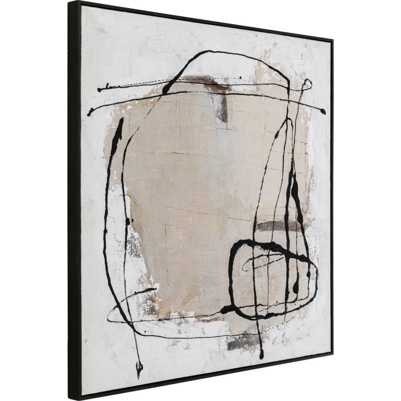 Tableau encadré Dust gris 100x100cm